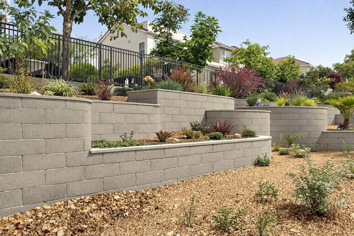 Concrete retaining walls in Redlands, CA